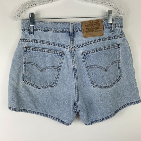 Vtg Levis Rare White Tab 950 Jean Shorts Jr Sz 13 - Picture 2 of 12